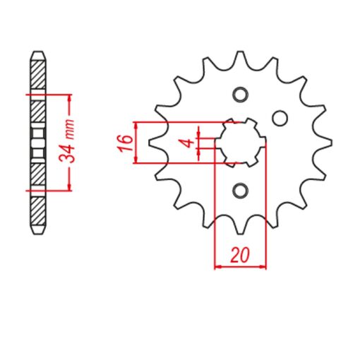 MTX 12 Tooth Front Sprocket for Honda CT110 1986-1994