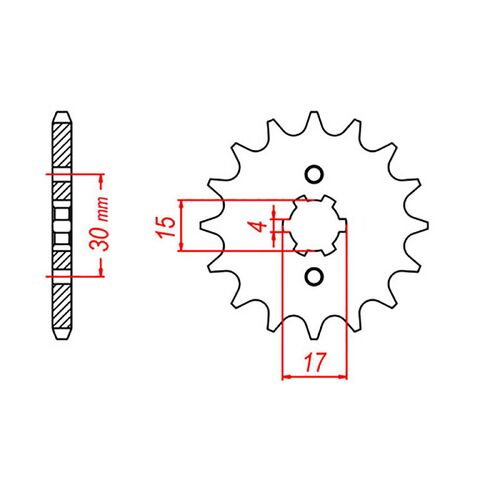 MTX 13 Tooth Front Sprocket for Honda C110X POSTIE 2018-2021