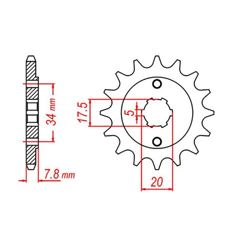 MTX 11 Tooth Front Sprocket for Honda CTX200 2002-2015