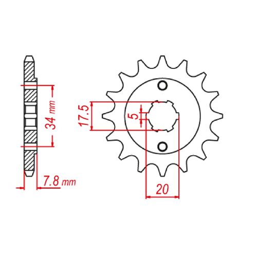 MTX 13 Tooth Hornet Front Sprocket for Honda CRF150F 2003-2018