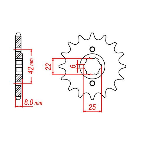 MTX 13 Tooth Front Sprocket for Honda CB250RS 1980-1984