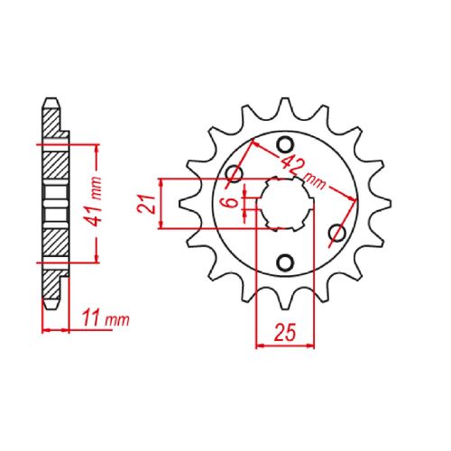 MTX 15 Tooth Front Sprocket for Honda VT250FD 1985-1987