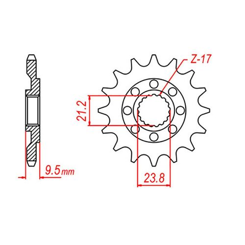 MTX 13 Tooth Hornet Front Sprocket for Honda CR250R 1988-1991