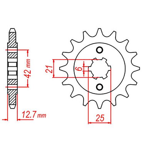 MTX 17 Tooth Front Sprocket for Honda CB500/550 1974-1979