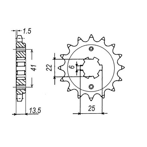 MTX 15 Tooth Front Sprocket for Honda CBR400F 1990