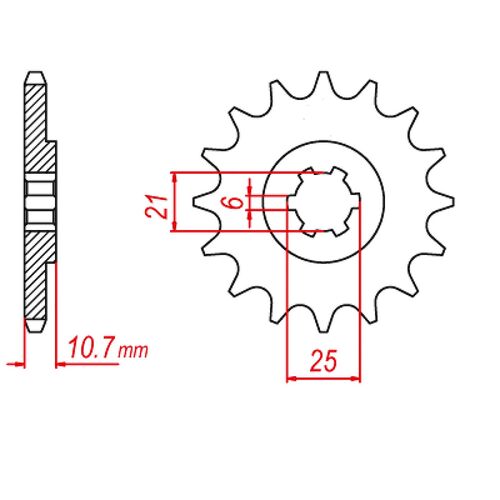 MTX 15 Tooth Front Sprocket for Honda CB750F 1978