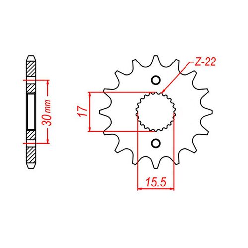 MTX 13 Tooth Front Sprocket for Honda CR80R 1987-2002