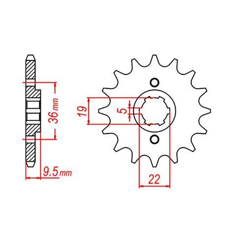 MTX 14 Tooth Front Sprocket for Honda ATC250R 1985-1986