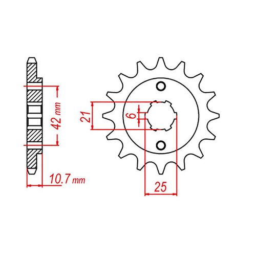 MTX 16 Tooth Front Sprocket for Honda CB650C CUSTOM 1979-1982