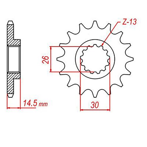 MTX 12 Tooth Front Sprocket for Honda CR125R 1987-1996