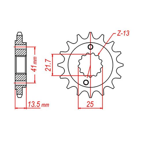 MTX 15 Tooth Front Sprocket for Honda NT400 BROS 1988-1992