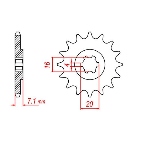 MTX 12 Tooth Front Sprocket for Suzuki RM80 1987