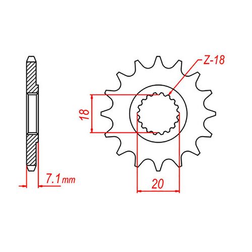 MTX 11 Tooth Front Sprocket for Suzuki RM125 1980-1984