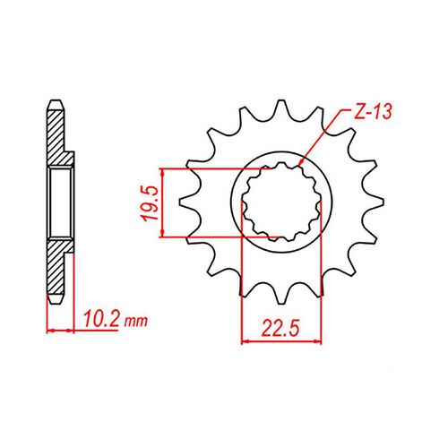 MTX 11 Tooth Front Sprocket for Suzuki DF200E Trojan 2000-2003