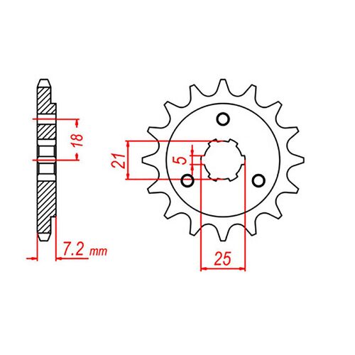 MTX 15 Tooth Front Sprocket for Suzuki DR650RS 1990-1993