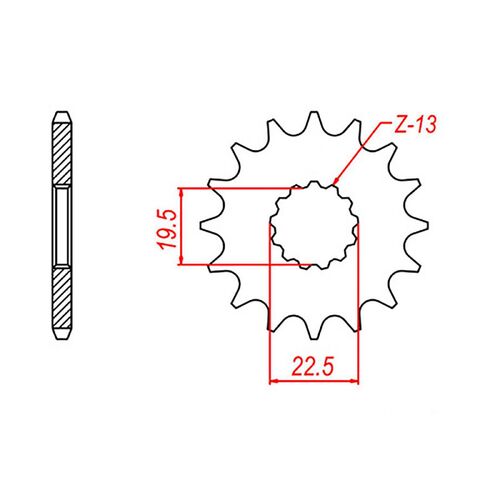 MTX 15 Tooth Front Sprocket for Suzuki GR650X 1983-1985