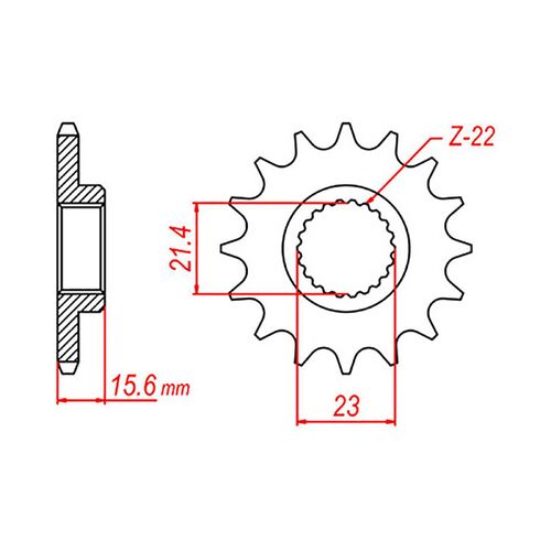 MTX 15 Tooth Front Sprocket for Yamaha TT600R 1998-2004