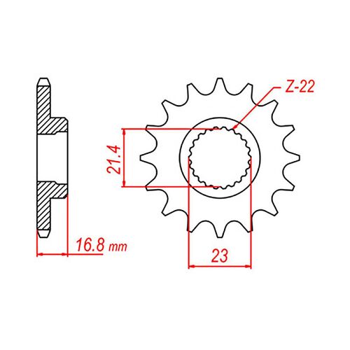 MTX 16 Tooth Front Sprocket for Yamaha XJ600S DIVERSION 1992-2003