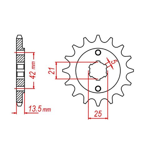 MTX 15 Tooth Front Sprocket for Cagiva 650 Elefant 1986-1988