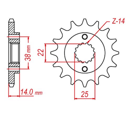 MTX 15 Tooth Front Sprocket for Ducati 750 F1 1987-1989