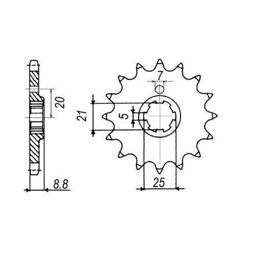 MTX 13 Tooth Front Sprocket for Husqvarna CR250 1990-1994