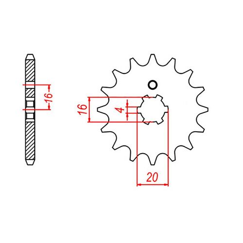 MTX 13 Tooth Front Sprocket for Kawasaki KX80 1979-1985