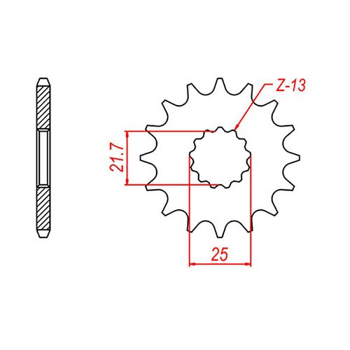 MTX 15 Tooth Front Sprocket for Cagiva Raptor 650 1999-2009