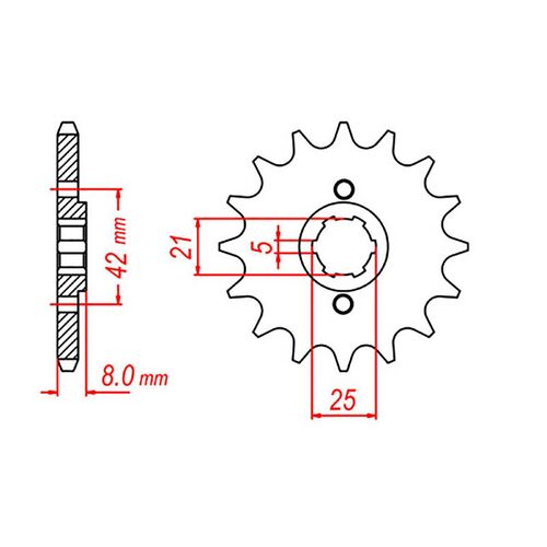 MTX 13 Tooth Front Sprocket for Yamaha SRX600 1985-1990