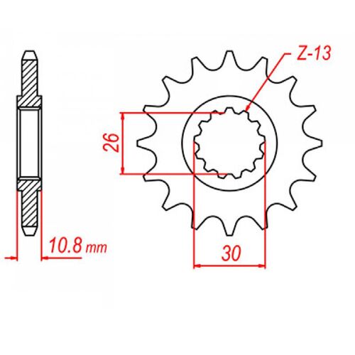 MTX 14 Tooth Front Sprocket for Yamaha RZ500 1984-1986