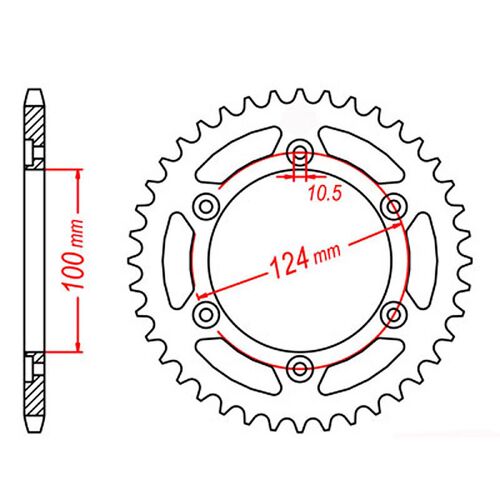 MTX 37 Tooth Rear Sprocket for Ducati 851 Biposto 1990