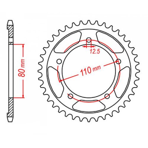 MTX 36 Tooth Rear Sprocket for Triumph Tiger 955 1999-2006