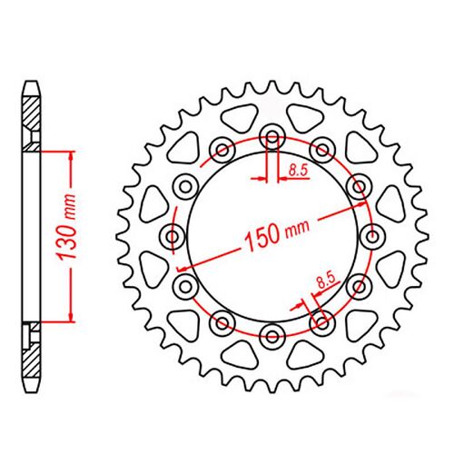 MTX 40 Tooth Rear Sprocket for Honda VT250 FD/E 1983-1984