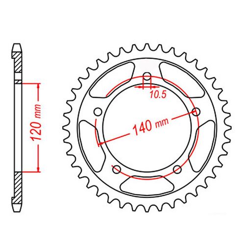 MTX 41 Tooth Rear Sprocket for Suzuki DL1000 V Strom 2002-2006