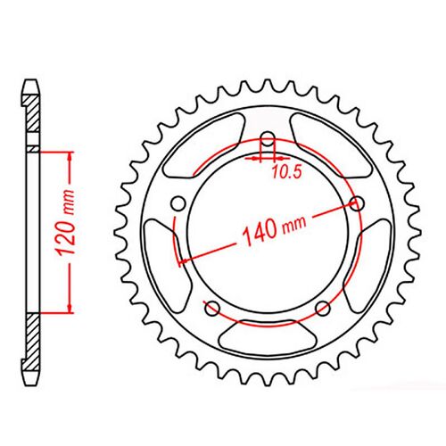 MTX 42 Tooth Rear Sprocket for Suzuki GSF1200SA Bandit 2006