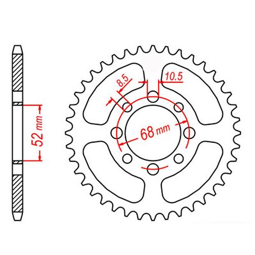 MTX 32 Tooth Rear Sprocket for Suzuki JR80 2002-2004