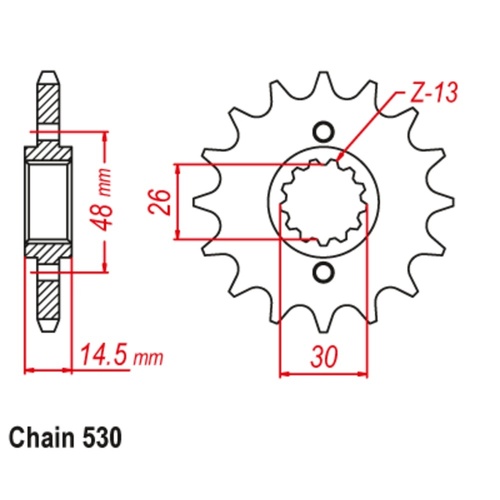 Supersprox 17 Tooth Front Stealth Sprocket for Honda CBR1100XX SUPER BLACKBIRD 1997-2006