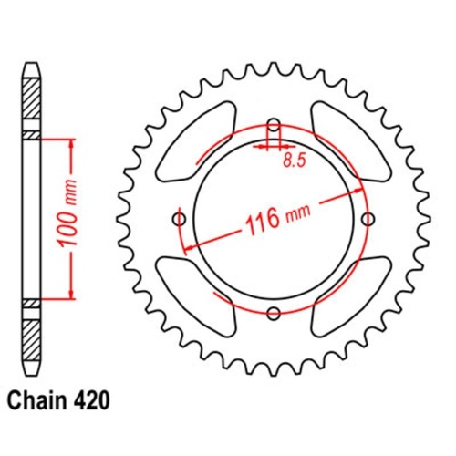 Supersprox 50 Tooth Rear Stealth Sprocket for Kawasaki KX112 2024