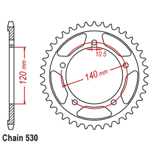 Supersprox 43 Tooth Rear Stealth Sprocket for Suzuki GSF1200S BANDIT 2006