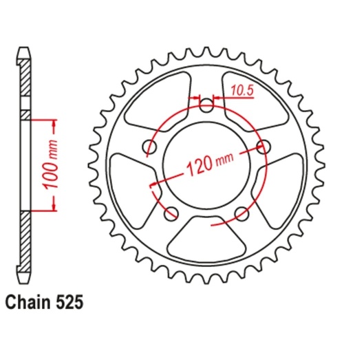 Supersprox 40 Tooth Rear Stealth Sprocket for Aprilia 1000 FALCO SL 1999-2005