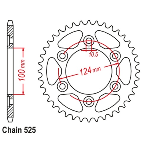 Supersprox 36 Tooth Black Rear Stealth Sprocket for Ducati 1000 MONSTER S2R 2007-2008