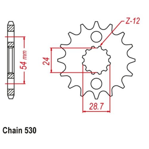 Supersprox 16 Tooth Steel Front Sprocket for Kawasaki GPZ750R 1984-1986