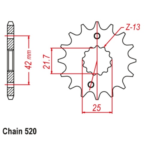 Supersprox 12 Tooth Steel Front Sprocket for Aprilia RS250 1994-2006