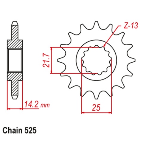 Supersprox 15 Tooth Steel Front Sprocket for Kawasaki ZR750 Zephyr 1995-1999