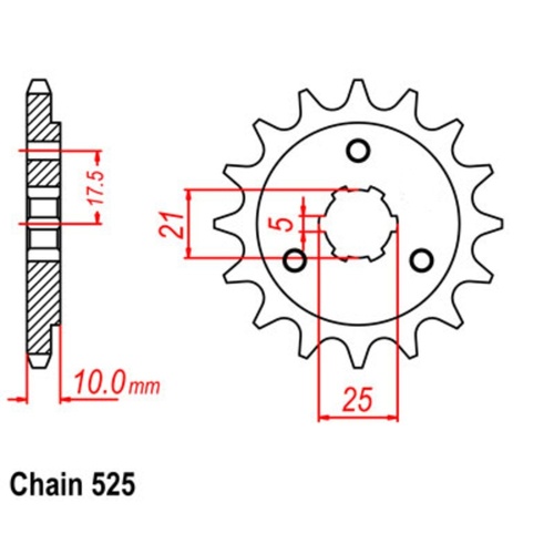 Supersprox 13 Tooth Steel Front Sprocket for Suzuki DR650SE 1998-2001