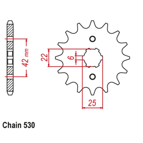 Supersprox 15 Tooth Steel Front Sprocket for Honda CB250 1978