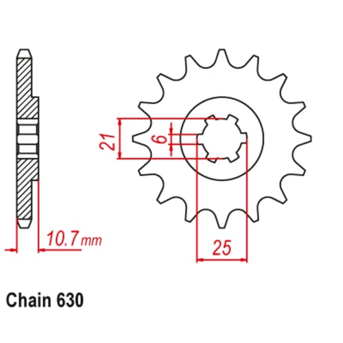 Supersprox 15 Tooth Steel Front Sprocket for Honda CB750F 1978