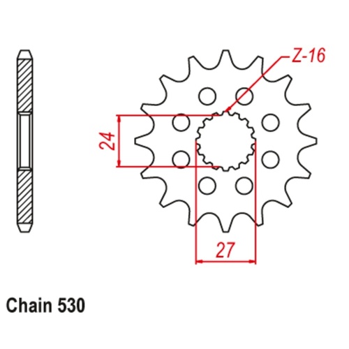 Supersprox 16 Tooth Steel Front Sprocket for Suzuki GSX1300BK B-KING 2007-2014