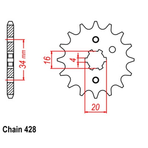 Supersprox 11 Tooth Steel Front Sprocket for Honda CT110 1980-1982