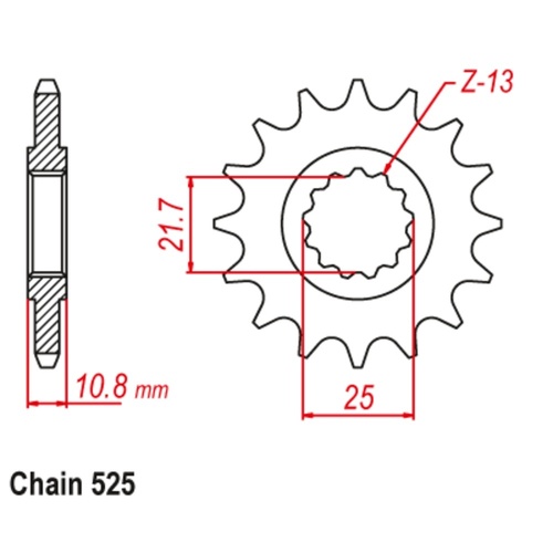 Supersprox 17 Tooth Steel Front Sprocket for Yamaha TRX850 1996-2000