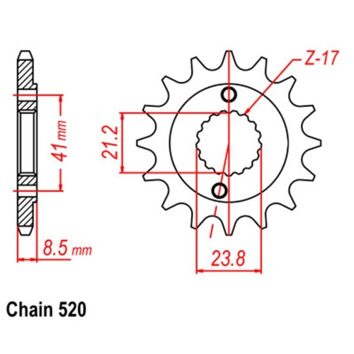 Supersprox 15 Tooth Steel Front Sprocket for Honda TRX400EX 2WD SPORTRAX 99-04